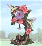 HBD30846 Golden Hour Hummingbird Clock